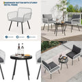 All-Weather 3-Piece Patio Set with Cushions, Wicker